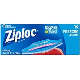 [1900-SJ-00388] Ziploc Freezer Quart Bags 12/19Ct