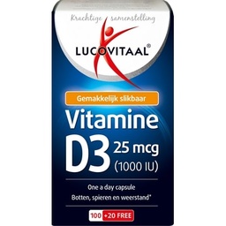 [2400-FB-38957] Lucovitaal Vitamine D3 25Mcg (1000Iu) 120 Caps