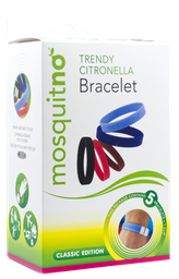 [2200-MQ-11912] MosquitNo Box Trendy Citronella Regular Bracelets 5-Pack Classic