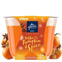 [1900-SJ-04610] Glade Candle Golden Pumpkin & Spice 6/3.4oz