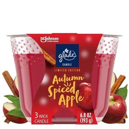 [1900-SJ-04611] Glade Candle Autumn Spiced Apple 6/3.4oz