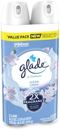 [1900-SJ-04076] Glade Aerosol Clean Linen Value Pack 3X2Pk/8.3oz