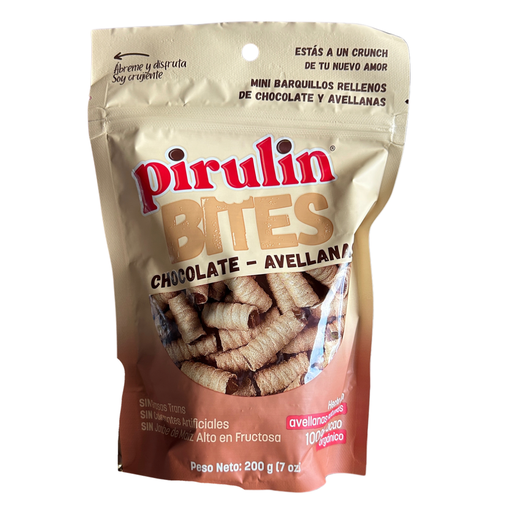 [1600-SG-10073] Pirulin Bites Chocolate Avellana 12 Pk 200Gr