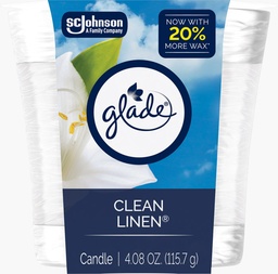 [1900-SJ-05502] Glade Candle Clean Linen 6/4.08oz